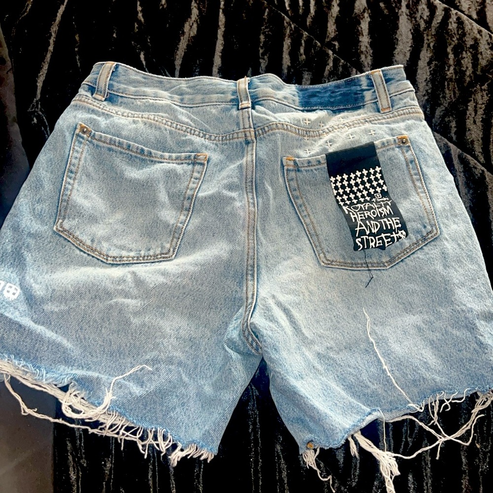 Ksubi Denim ripped shorts